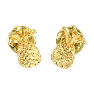 Épingles personnalisées en métal logo insigne d'épinglette ananas plaqué or de petite taille - Product Image 1
