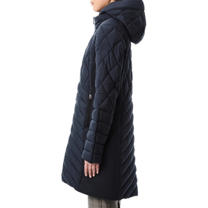 <b>Ladies</b> <b>Winter</b> Puffer Jacket Slim Long Warm Hooded Cotton-<b>Padded</b> Women's <b>Coats</b> Woven Printed Windproof Zipper Decorated - Product Image 3