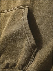 Men's Brown Hooded Sweatshirt Oversized Fit Cotton French Terry Casual Pullover Front Pocket Autumn Wear - Product Image 4