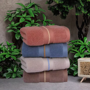 Luxury Embroidered Cotton <b>Bath</b> <b>Towel</b> <b>Sets</b> Wholesale Low Price Heavy GSM Soft and Smooth Quick Dry Absorbable <b>Towels</b> Solid Color - Product Image 5