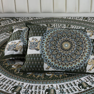 Top Selling Elephant Printed Soft Cotton <b>Bedding</b> Double Bed Flat <b>Bedding</b> 2 Pillow Covers <b>Hotel</b> & Home <b>Style</b> Wholesale Price - Product Image 4