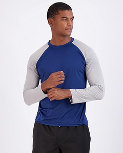 Camiseta de Manga Larga para Hombre, Protección Solar UPF 50+, para Natación, Playa, Pesca, Secado Rápido (Tallas Grandes), Ajuste Elástico, Ropa Deportiva - Product Image 1