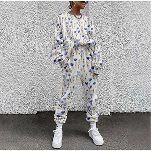 New Fashion Tie Dye Women's Tracksuit Drawstring Long Sleeve 2 Piece Set High Waist Running Suit 2021 Casual Sets Sweat Suit - Product Image 4