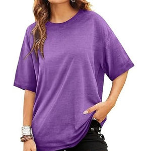T-shirts en coton surdimensionnés, grandes tailles, t-shirts graphiques pour femmes, chemises amples urbaines, t-shirts vintage pour femmes, t-shirts délavés à l'acide - Product Image 1