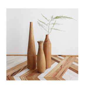 Vase à fleurs en bois 100% naturel, décoration de table, meilleur vase à fleurs en bois pour le salon, décoration de maison - Product Image 3