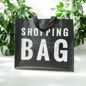 Sacs à provisions tissés en PP laminé mat réutilisables écologiques avec poignées Sacs fourre-tout d'épicerie étanches avec logo personnalisé - Product Image 6