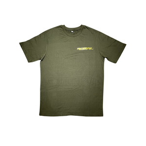 Camiseta de algodón para hombre, verde oliva, cuello redondo, transpirable, ecológica, manga corta, estilo urbano, logotipo personalizado, OEM, camisetas al por mayor. - Product Image 1