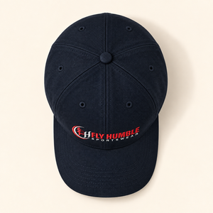 Fly Humble Sportswear Baseball <b>Cap</b> 6-Panel Adjustable Unisex Embroidered Logo <b>Navy</b> <b>Blue</b> Casual Hat Adjustable unisex baseball - Product Image 4