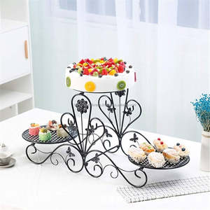 ขาตั้งเค้กโลหะทรงกลม ทำมือ สำหรับงานปาร์ตี้และงานแต่งงาน ขนาดปกติ - Product Image 4