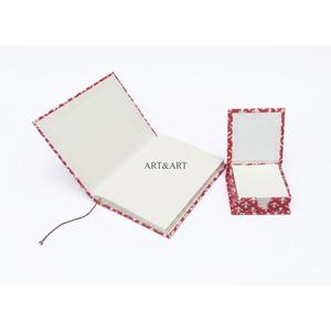 Wholesale Cotton Hand Block Printed cotton Fabric Cover diary and <b>notepad</b> set Handmade Paper Diary Kid, Office Use - Product Image 5