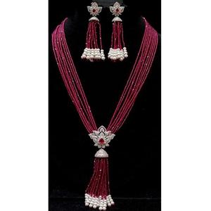 Collier pendentif en laiton plaqué or antique de qualité supérieure avec perles, tendance pour femmes, idéal pour les mariages, ensemble de bijoux faits à la main - Product Image 3