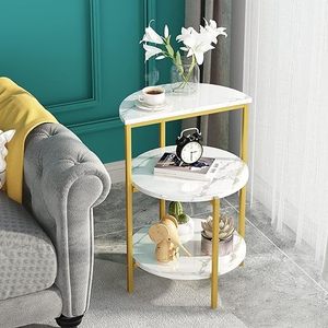 Space Saving Metal <b>End</b> <b>Table</b> For Apartment <b>Living</b> <b>Rooms</b> Small Bedrooms Compact Offices Balcony Seating And Lounges - Product Image 4