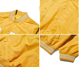 Veste universitaire décontractée en satin pour homme et unisexe, 100 % satin avec boutons décoratifs sur le devant, personnalisable, style baseball universitaire - Product Image 6