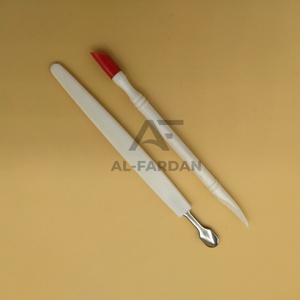 Pousse-cuticules en acier inoxydable japonais de haute qualité, couleur blanche, outil de manucure et pédicure - Product Image 2