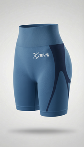 กางเกงขาสั้นออกกำลังกายเอวสูง ยกกระชับสะโพก ระบายอากาศได้ดี เหมาะสำหรับฟิตเนส ยิม โยคะ ออกกำลังกายกลางแจ้ง แบบไร้ตะเข็บ - Product Image 2