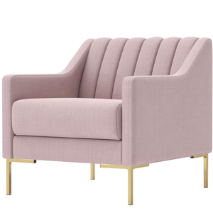 Sillón individual rosa, éxito de ventas, para la sala de estar o el dormitorio, con un diseño simple, moderno y duradero. - Product Image 1