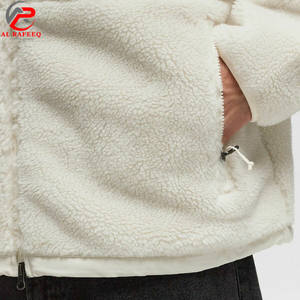 Veste en polaire Sherpa pour homme, surdimensionnée, légère, design personnalisé OEM, haute qualité, fermeture éclair intégrale, polaire Teddy, hiver - Product Image 4