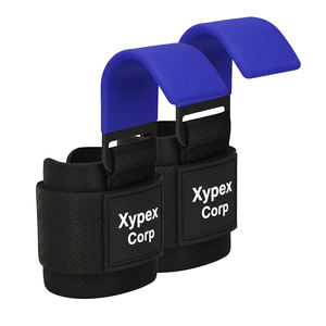 Sangles de levage de poids lourd avec logo personnalisé, rembourrage en néoprène, support de poignet, crochet de musculation pour haltères - Product Image 1