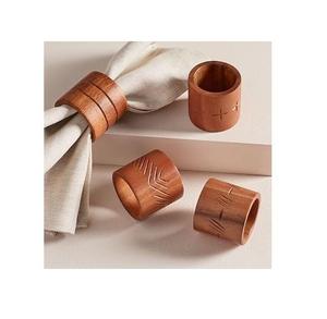 Classic Handmade Wooden Napkin <b>Rings</b> For Weddings Dinner Festive Occasions Rustic Stylish Napkin Loops For Tableware Accessories - Product Image 1