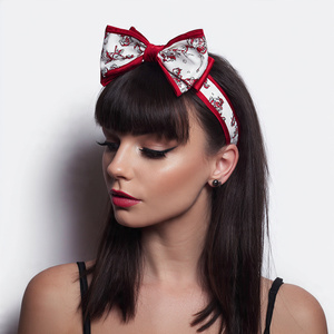 ผ้าพันคอโพลีเอสเตอร์พิมพ์ลายตามสั่ง ผ้าพันคอแบบผูกโบว์รูปใบโคลเวอร์ ผ้าพันคอคลุมศีรษะ ผ้าพันคอพันคอ พันผม - Product Image 6