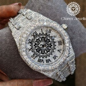 Reloj Mecánico de Lujo Charm de Acero Inoxidable, Caja de 40 mm, Correa de 20 mm, Estilo Vintage Hip Hop, Fecha Automática, Resistente al Agua 10 Bar, para Hombre - Product Image 3