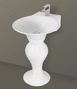 อ่างล้างหน้าแบบตั้งพื้น DOLPHIN SET พร้อมก๊อกน้ำแบบรูเดียว ทำความสะอาดง่าย เหมาะสำหรับห้องน้ำ โรงแรม โรงเรียน ห้องสุขา โรงพยาบาล บ้านพักอาศัย อพาร์ทเมนท์ - Product Image 1