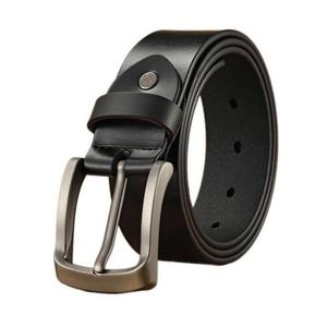 Men's Premium Quality Classic Casual Cow Hide Genuine Leather Belt <b>Adjustable</b> Length Steel Buckle Eco-Friendly Durable Heavy - Product Image 1