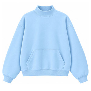 Cozy Custom Women’s Oversized Mock Neck <b>Long</b> <b>Sleeve</b> Sweatshirt Loose Fit Pullover Casual Streetwear <b>Top</b> - Product Image 4