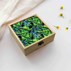 Handcrafted <b>Wooden</b> Jewelry <b>Box</b> with Enamel Detailing Elegant Storage for Rings Necklaces Earrings and Accessories Perfect - Product Image 1