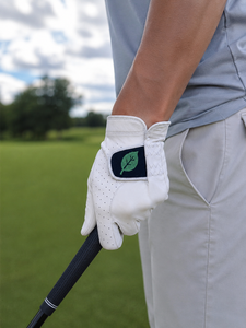 Gants de golf minimalistes en cuir Cabretta blanc avec logo brodé, respirants, pour hommes et femmes, protection des mains, fabrication directe OEM - Product Image 2