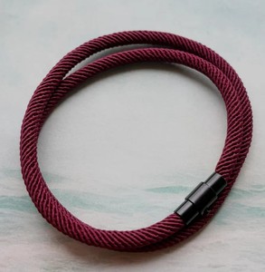 Unisex Handmade Magnetic Closure Double Row Milan Nylon <b>Rope</b> <b>Bracelet</b> 15 inches - Product Image 1