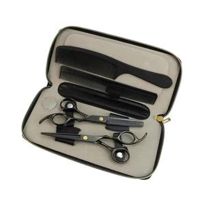 Ensemble de ciseaux de coiffure professionnels avec peignes, lame en acier inoxydable, manche long, pour droitiers, pour usage en salon - Product Image 2