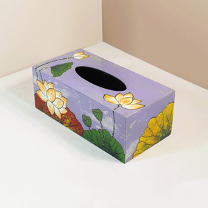 Boîte à mouchoirs portable laquée, couvre-boîte à mouchoirs, accessoire de salle de bain à prix abordable - Product Image 4
