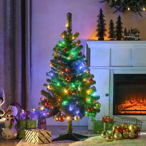 Sapins de Noël artificiels de 4 pieds avec lumières LED blanc chaud ou colorées, ouverture automatique, installation facile - Product Image 2
