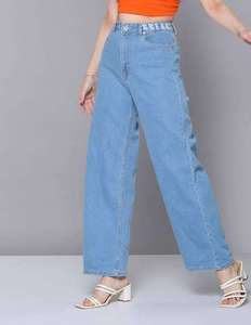 Jeans de Mezclilla para Mujer, Estilo Holgado, Corte Regular, Color Azul Cielo, Alta Demanda, MOQ Bajo - Product Image 5