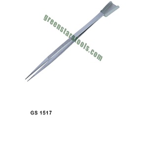 Pince à bijoux avec cuillère en acier inoxydable 165 mm, outil de précision pour la manipulation des perles, fabrication de bijoux | Numéro d'article GS-1517 - Product Image 2