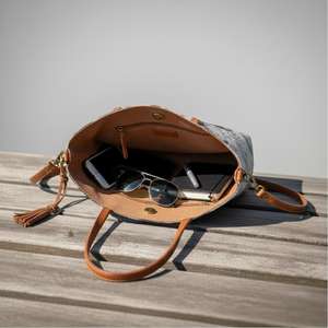 Sac fourre-tout de luxe en cuir véritable à poils, avec fermeture éclair, style vintage tendance pour femme, personnalisable, qualité supérieure, prêt à la vente LHTB-0111 - Product Image 4