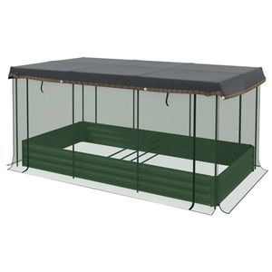 Bac à légumes surélevé vert 90,5 po L x 43,25 po P x 43,25 po H avec cage de protection et toile d'ombrage – Catégorie de produit : Voiles et filets d'ombrage - Product Image 2