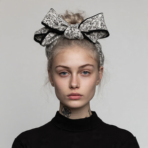 Serre-tête en satin avec nœud, couleur unie, tendance, léger, décontracté, pour femmes - Product Image 5