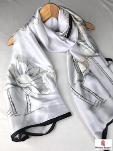 Custom Printed Long <b>Scarf</b> Soft Fabric White Label Low MOQ OEM ODM Textile Manufacturer for Fashion Brands Bali - Product Image 6