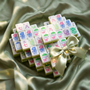 High quality Luxury apple green Acrylic American Mahjong Tiles Travel mahjong <b>Set</b> sunday mahjong <b>set</b> - Product Image 2