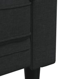 Juego de Sofás de Madera Maciza, Duradero, con Tapicería de Poliéster Negro, para Sala de Estar, Elegante y Resistente - Product Image 6
