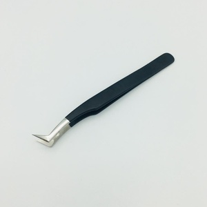RMI Pointe de botte russe à 45 degrés, en acier inoxydable, avec pointe en acier argentée pour tibia et poignée thermolaquée noire, pointe lisse, longueur 10 mm - Product Image 5