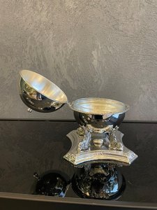 Handmade <b>Polished</b> Metal Bowl Set With <b>Black</b> Caviar Serving Design For Wedding Luxury Dining Table Decor By UO INDIA - Product Image 4