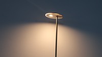 Lámpara de Pie Metálica de Diseño Europeo para Hotel, Lámpara de Lectura y de Pie LED9W CRI80 CT 3000K