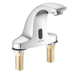 Rubinetto Automatico per Lavabo Bagno con Sensore di Movimento, Senza Contatto, con Copertura per Foro Acqua Fredda, Funzionamento a Batteria - Product Image 1
