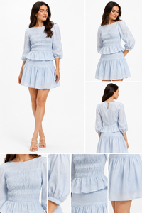 OEM ODM Women's Bohemian Style <b>Two</b>-<b>Piece</b> Co-ord Set 100% Cotton Solid Casual Dresses & Skirt for All Seasons - Product Image 6