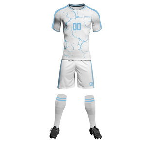 Custom Summer Sports Training Suit for <b>Men's</b> & Children's Soccer Teams Competition Uniform Name Printing Short Sleeves For <b>Men's</b> - Product Image 2