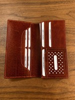 Dompet Kartu Kulit Wanita WRIZA, Dompet Clutch Ramping Kapasitas Besar dengan Banyak Kompartemen dan Tampilan Vintage.