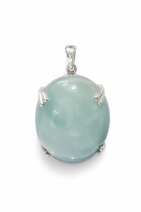 Aquamarine Pendant in 92.5 Sterling <b>Silver</b> KLSP-50761 - Product Image 1